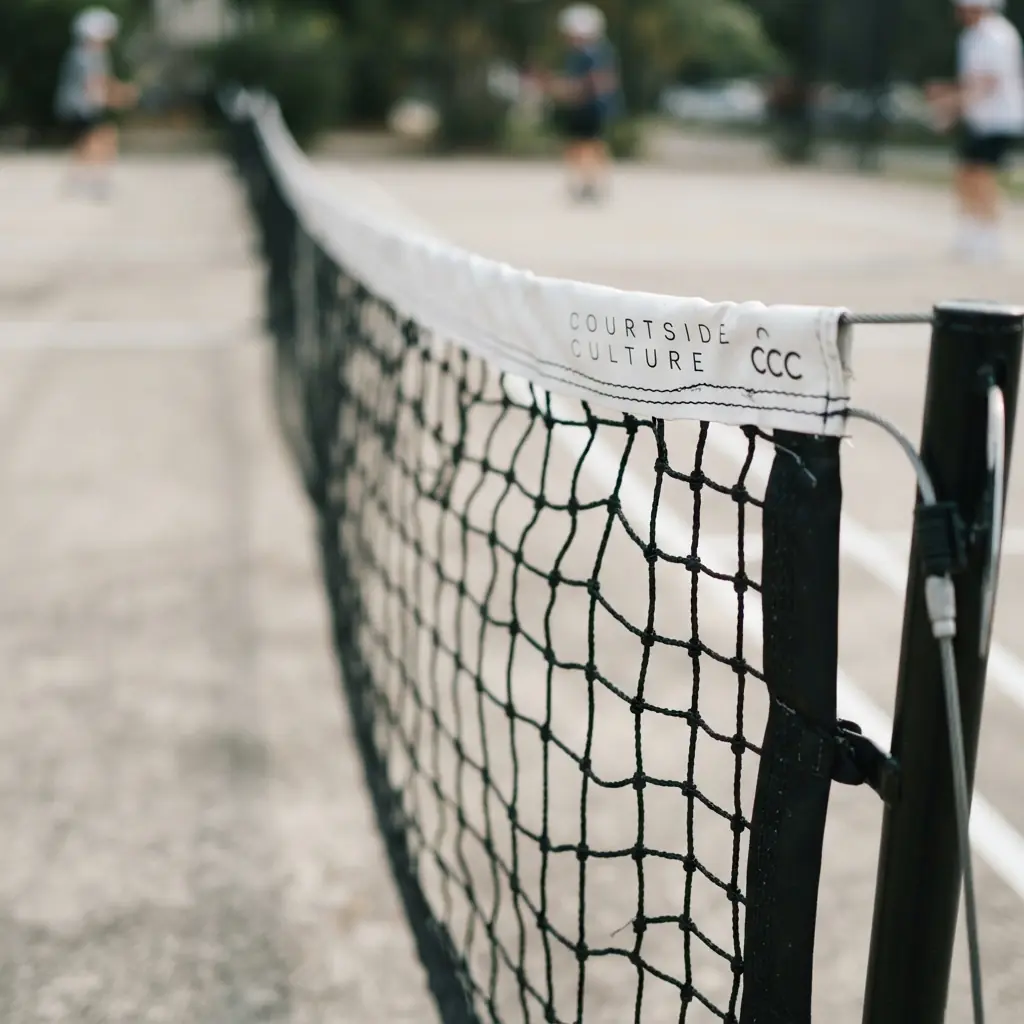 High-tension pickleball net technical detail